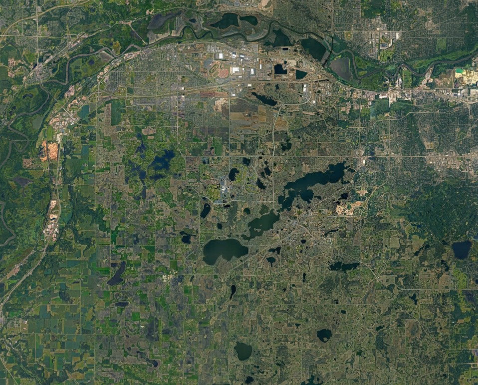 Aerial map of district