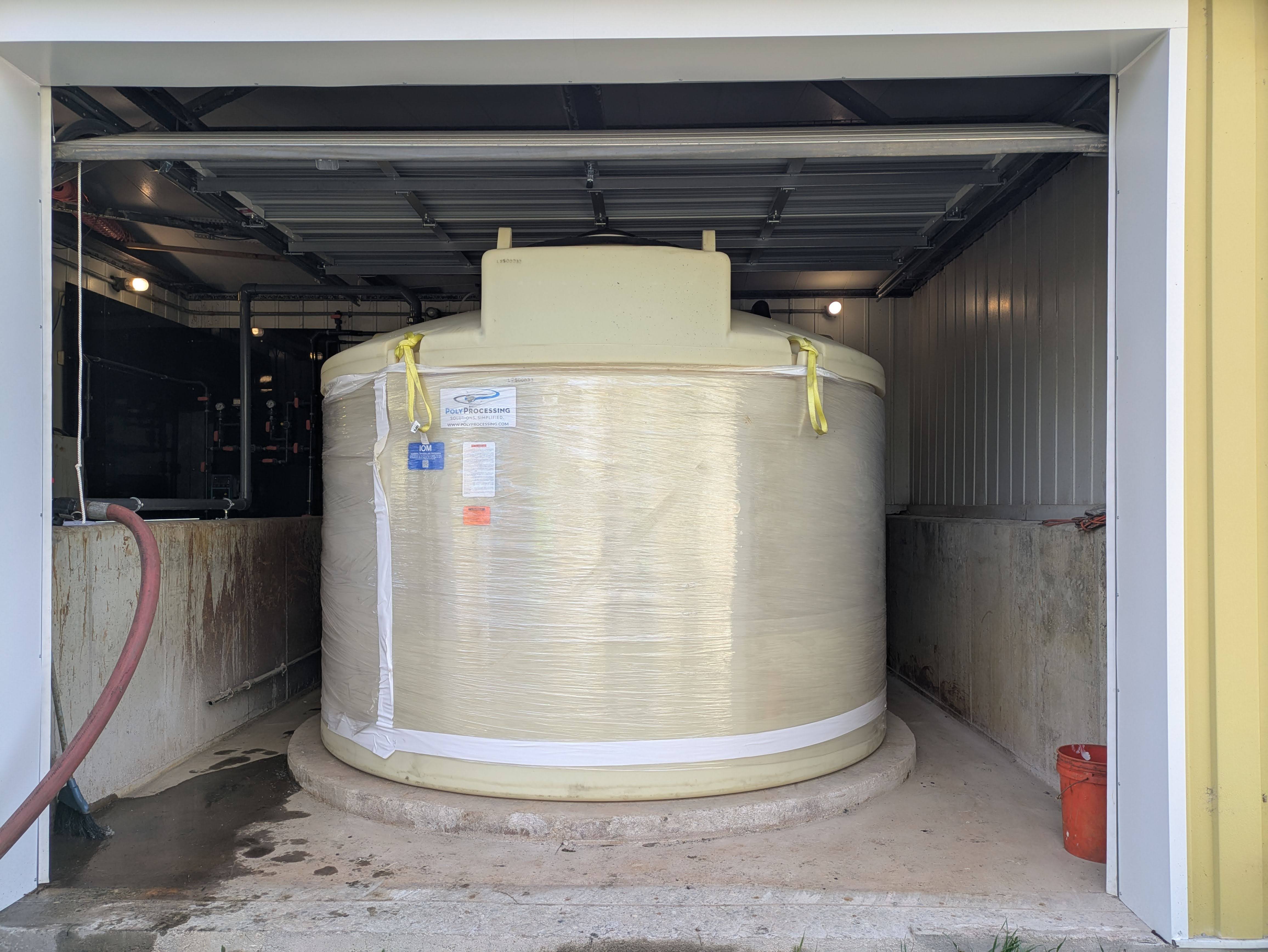 Image slide of A look at the new chemical tank
