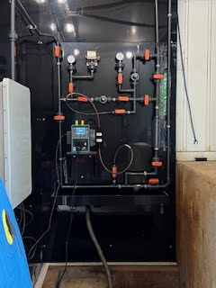 Image slide of A look at the updated chemical feed pump inside the FeCl facility
